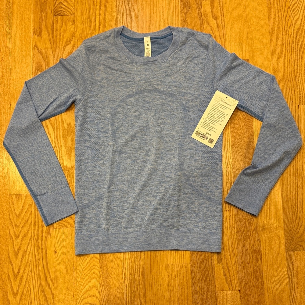 Lululemon swiftly relaxed Blue Long Sleeve Shirt nwt